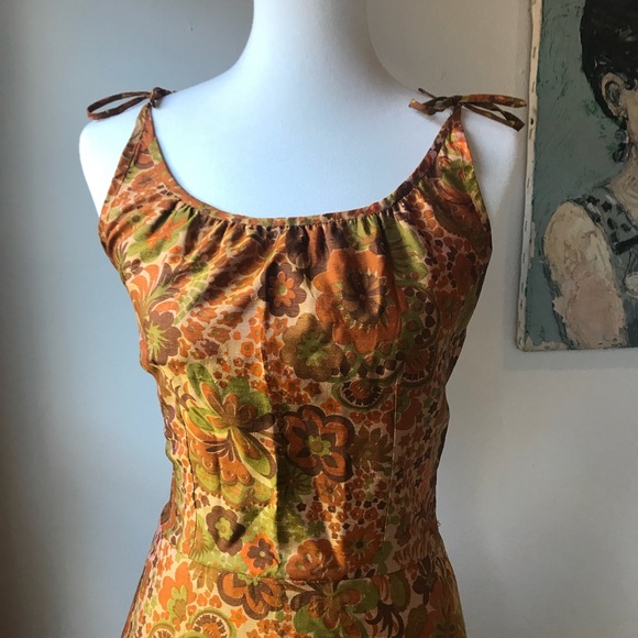 VINTAGE Silk 50s/60s Daydress 👗 - Picture 3 of 8